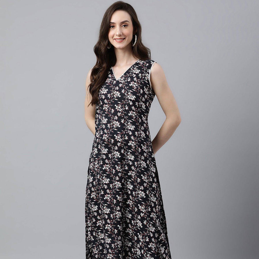 Black Cotton Printed Co-ords Set